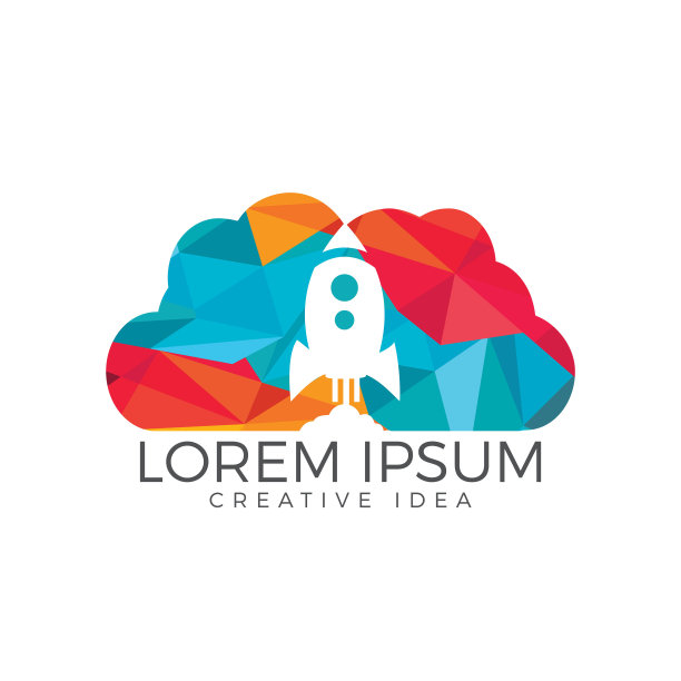 火箭和云矢量设计。图片下载