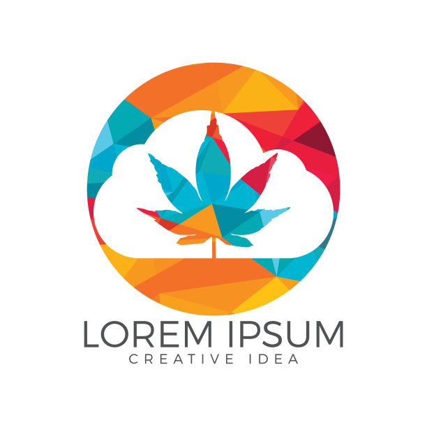 云或大麻烟雾与叶子矢量设计。图片下载