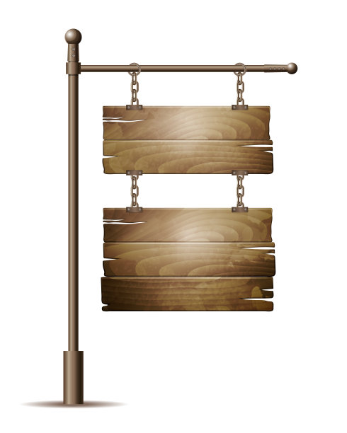 矢量木板标牌图片下载