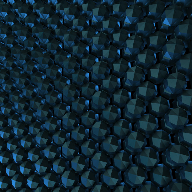 抽象背景，多面体晶体晶格，三维渲染，三维插图图片下载