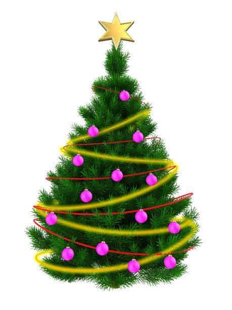 3d深绿色圣诞树图片下载