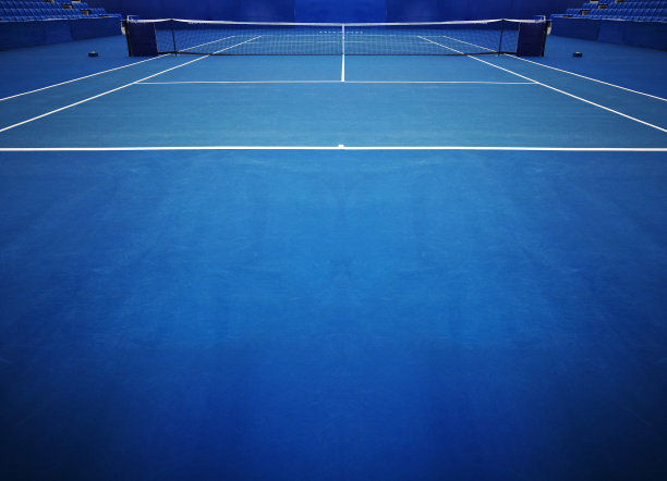 蓝色网球场运动背景图片下载