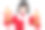 漂亮的女孩拿着春节装饰品素材图片