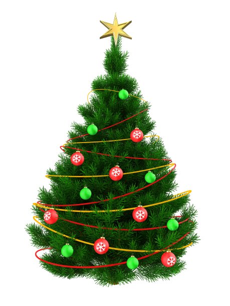 3d深绿色圣诞树图片下载