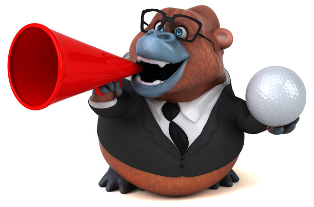 有趣的猩猩Outan - 3D插图图片下载