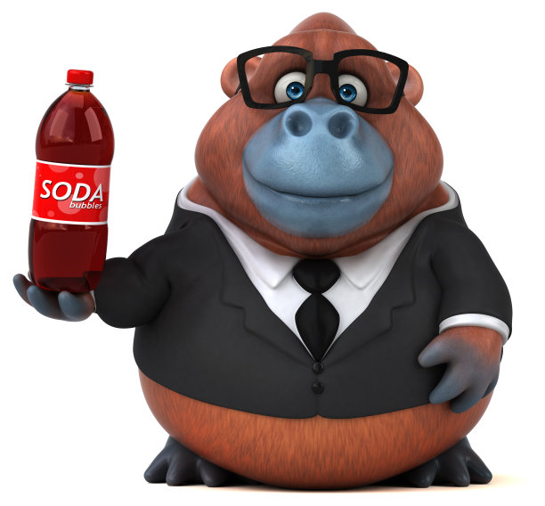 有趣的猩猩Outan - 3D插图图片下载