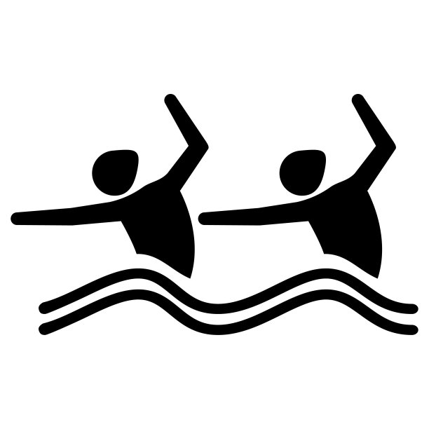 插图代表运动象形图花样游泳。理想的运动和机构的材料图片下载