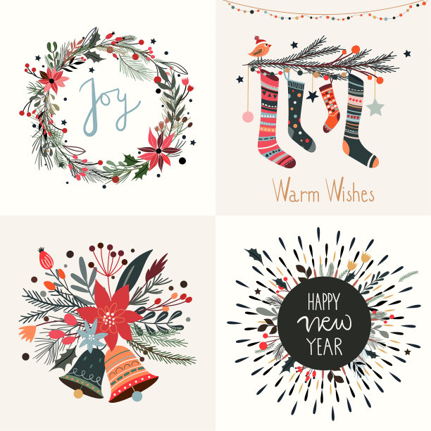 圣诞贺卡集图片下载