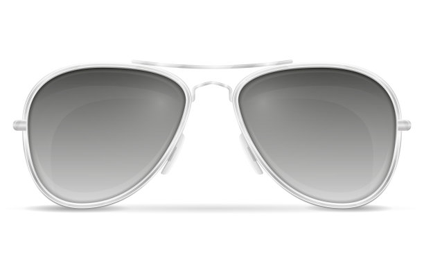 太阳镜的男人在金属框架股票矢量插图图片下载