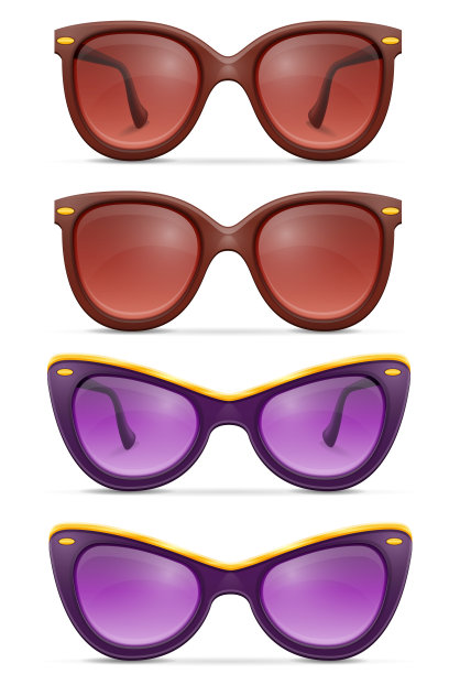 太阳镜的妇女在塑料框架股票矢量插图图片下载