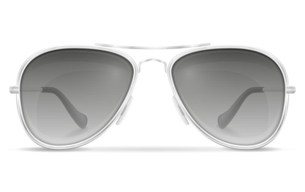 太阳镜的男人在金属框架股票矢量插图图片下载