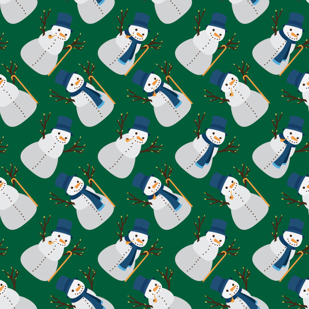 雪人无缝模式图片下载