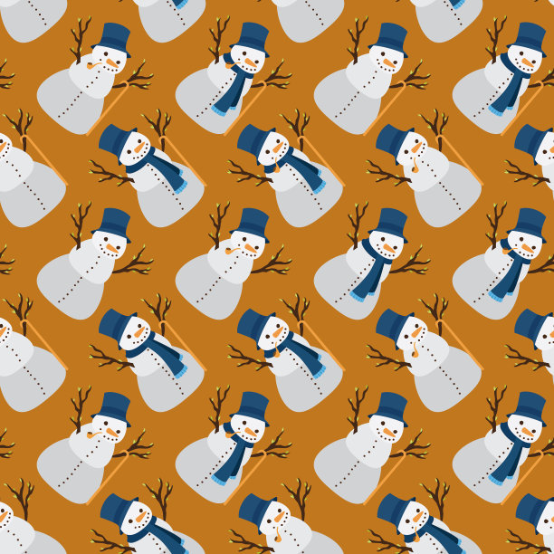雪人无缝模式图片下载