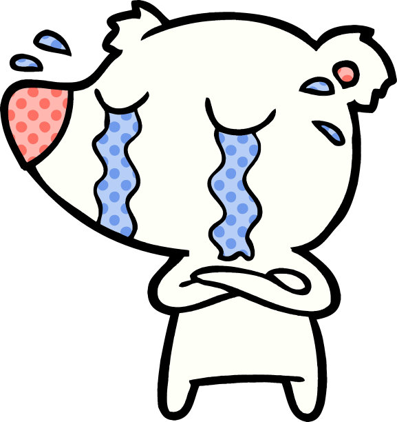 可怜的小北极熊卡通图片下载