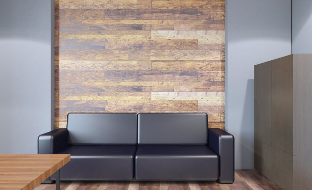 有木桌的会议室。3 d渲染。图片下载