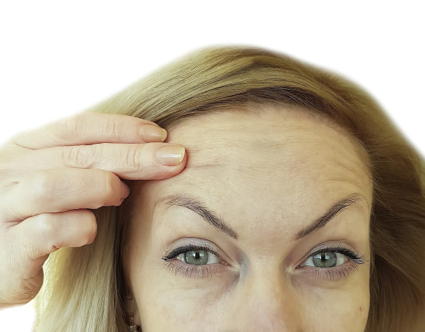 女孩额头上的皱纹图片下载