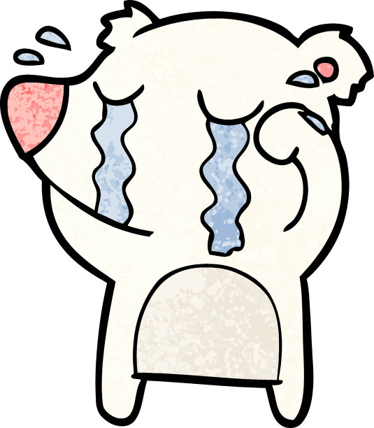 可怜的小北极熊卡通图片下载