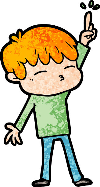 卡通好奇的男孩图片下载
