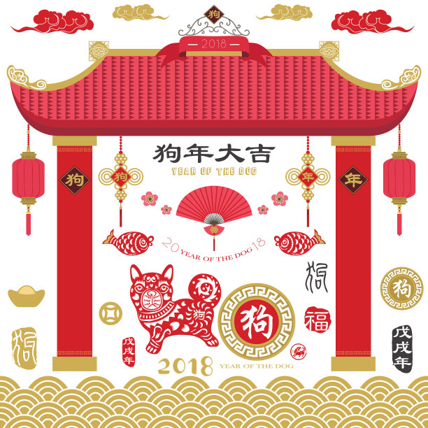 狗年元素套装图片下载