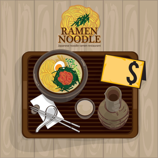 菜单拉面日式料理模板设计图片下载