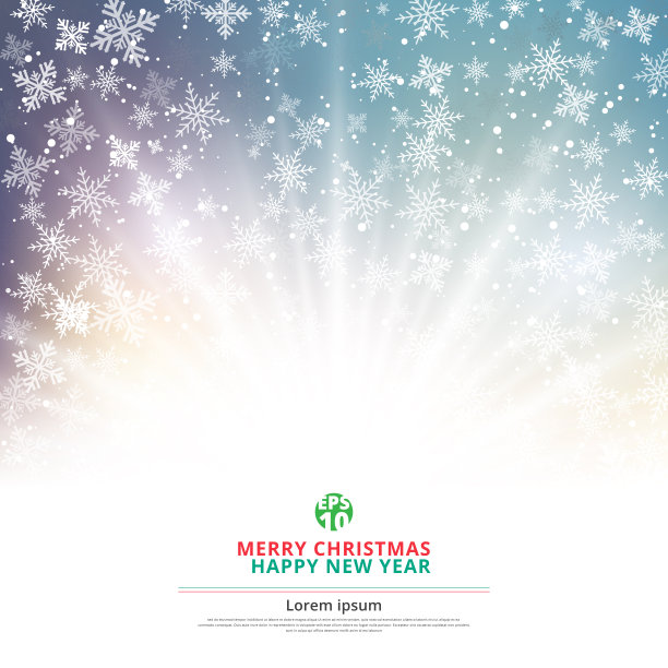 冬季蓝色和紫色的背景圣诞雪花和雪花与照明的空白复制空间为您的文字图片下载