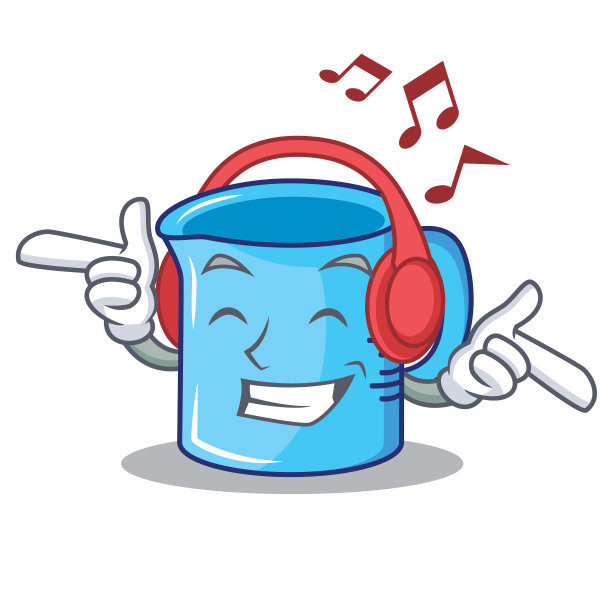 听音乐量杯人物卡通图片下载