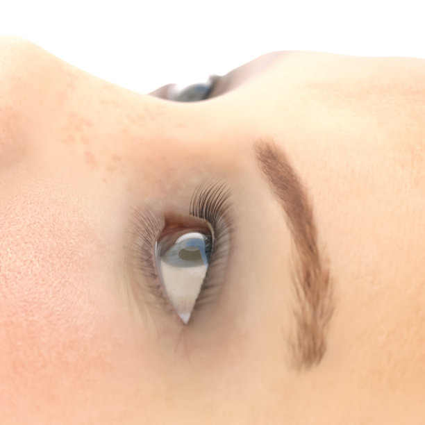 女人的蓝眼睛孤立图片下载