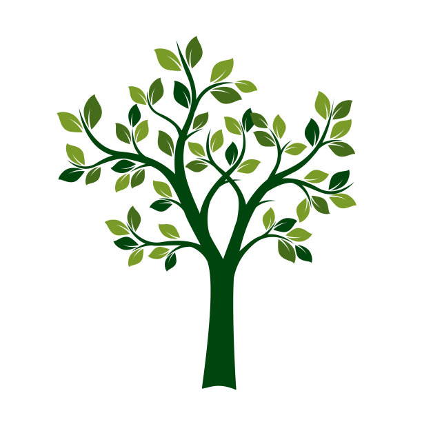 绿色的树。矢量图图片下载
