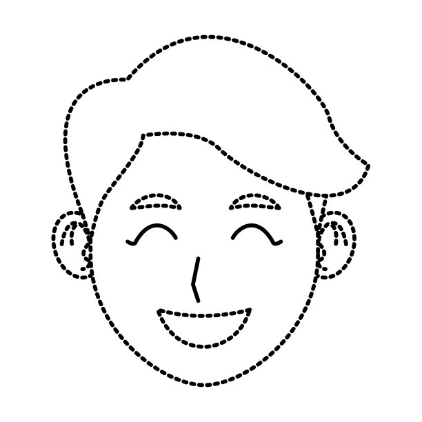 年轻人脸卡通素材图片