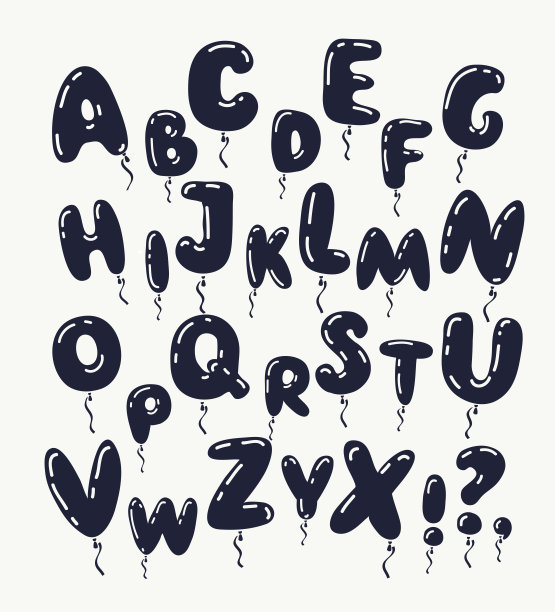 黑色字母图片下载