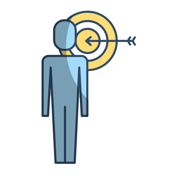 商人与目标箭解决方案营销图片下载