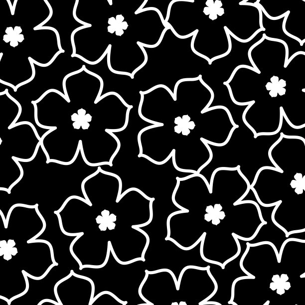 中国花卉樱花装饰无缝图案图片下载