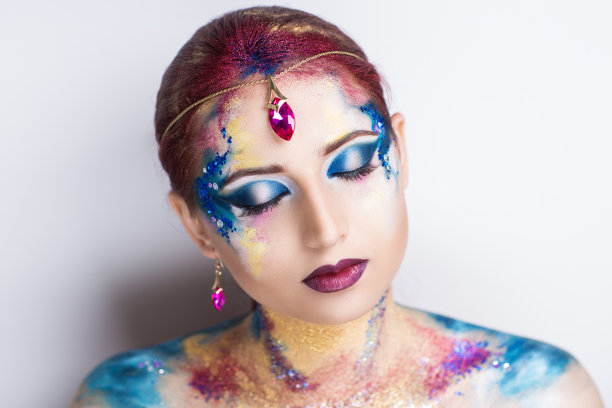 美丽美丽的脸庞模特素材图片