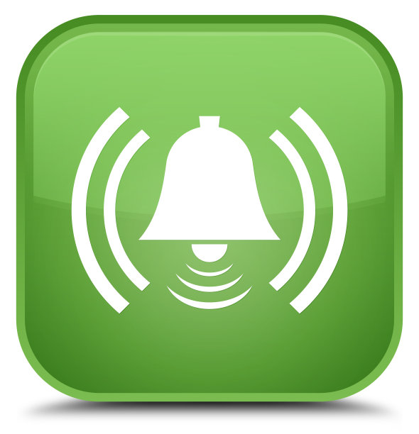 报警图标特殊软绿色方形按钮图片下载