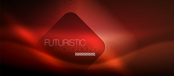 霓虹发光的技术线素材图片