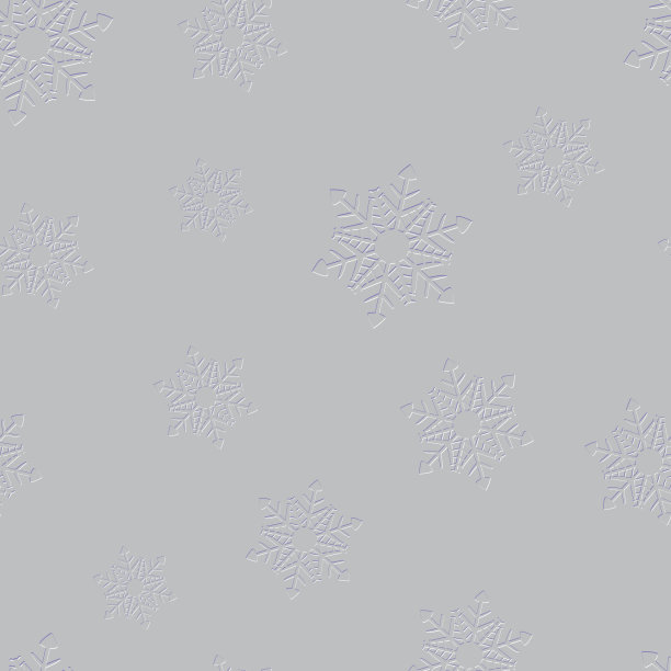 雪花冲压无缝图案。向量冬季背景。素材图片