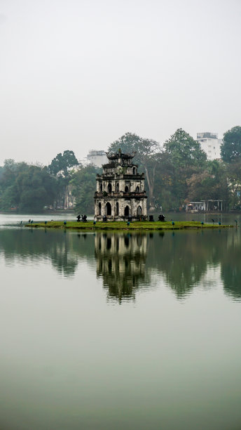 越南河内的还剑湖图片下载