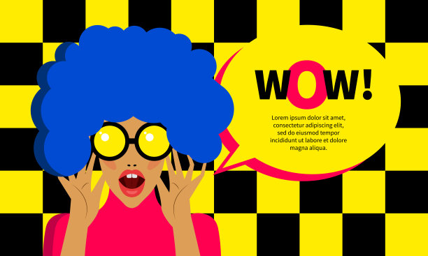 波普艺术的女孩素材图片