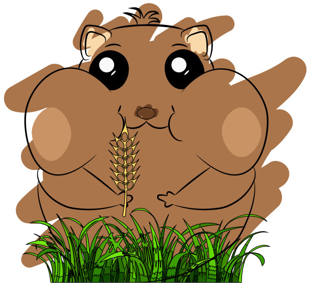 腿上有小麦的仓鼠图片下载