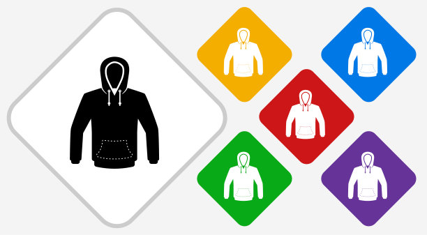 运动衫颜色钻石矢量图标图片下载