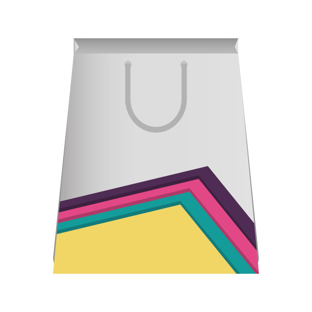 纸袋与线彩色矢量插图图片下载