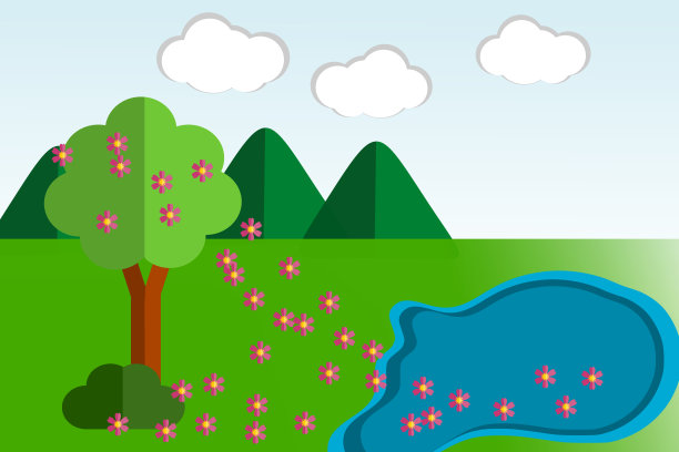 山水矢量图素材ID：303883656