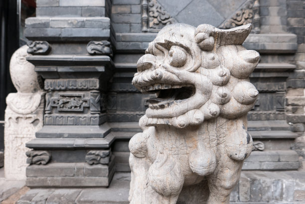 中国石狮，平遥，中国图片下载
