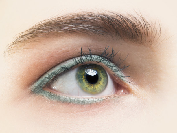 近距离照片的女人的绿色眼睛图片下载