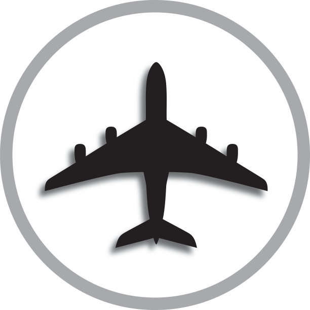 黑色和灰色的飞机图标图片下载