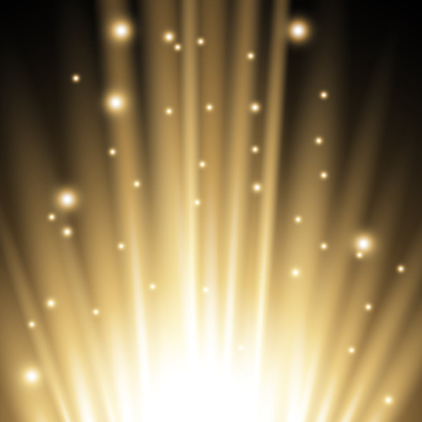 灯光从下面闪耀，金色图片下载