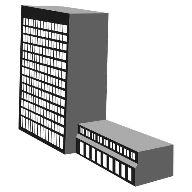 孤立的建筑轮廓图片下载