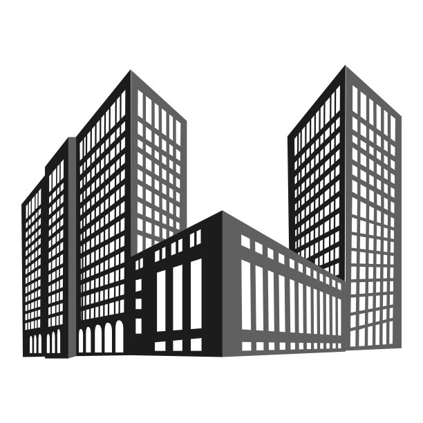 孤立的建筑轮廓图片下载