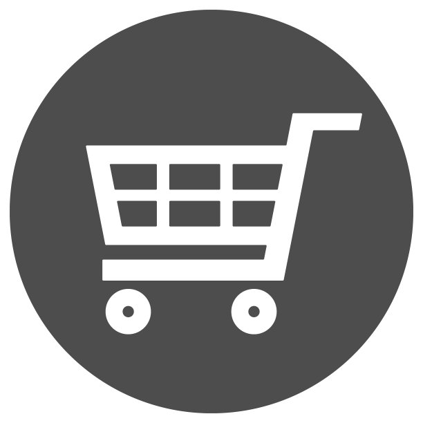 圆形购物车图标矢量图图片下载