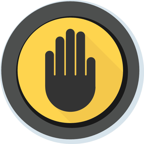 手挡ADS标志插图图片下载